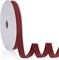 Burgundy Velvet Ribbon Double Faced 5/8 inch Continuous 20 Yards Use for Christmas Tree Ornaments, Gift Wrapping, Wreath Decoration, Wedding Boutonnieres, Handmade Crafts Bow Making